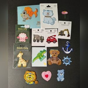 Assorted Kids Iron-On Patches - Multi Color Pack
